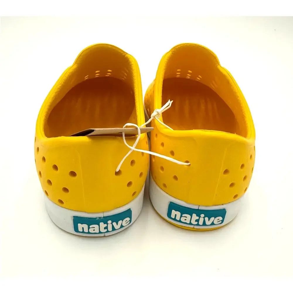 NEW! Native Jefferson Child Shoes - Crayon Yellow/Shell White - c10 (toddler 10)